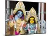 Deities Sri Krishna and Sri Radhika (Radha) in the Lalji Temple, Kalna, West Bengal, India, Asia-Annie Owen-Mounted Photographic Print