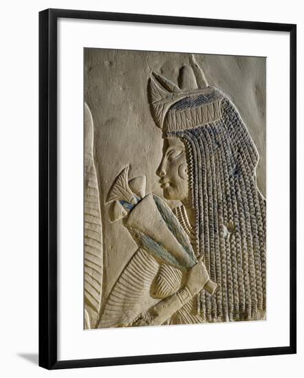 Dejat, Detail from the Painted Bas-Relief Depicting Imenmes and Dejat-null-Framed Giclee Print