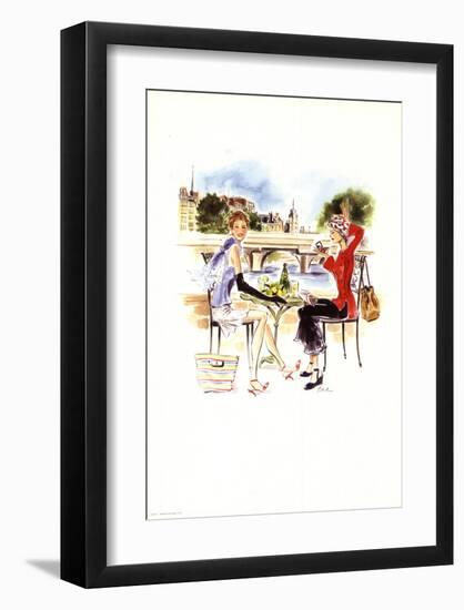 Dejeuner Parisien-Tina-Framed Art Print