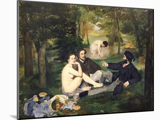 Dejeuner Sur L'Herbe, 1863-Edouard Manet-Mounted Giclee Print