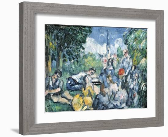 Dejeuner Sur L'Herbe, 1876-77-Paul Cézanne-Framed Giclee Print