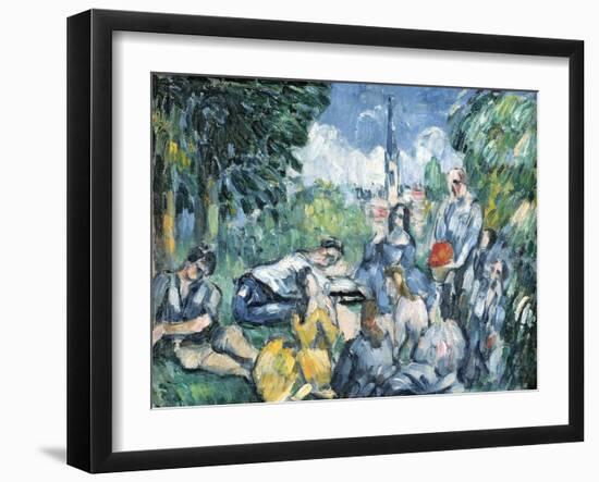 Dejeuner Sur L'Herbe, 1876-77-Paul Cézanne-Framed Giclee Print