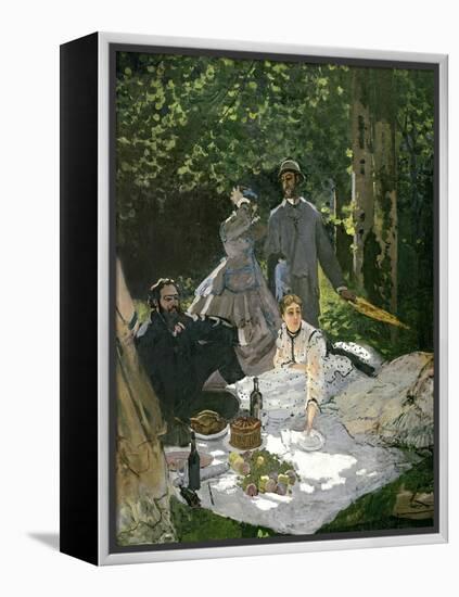 Dejeuner Sur L'Herbe, Chailly, 1865 (Central Panel)-Claude Monet-Framed Premier Image Canvas