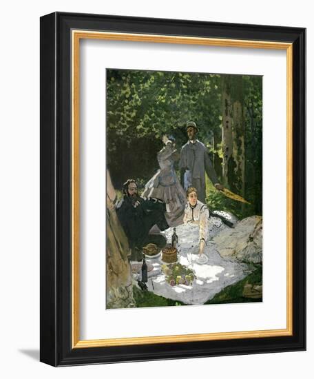 Dejeuner Sur L'Herbe, Chailly, 1865 (Central Panel)-Claude Monet-Framed Giclee Print