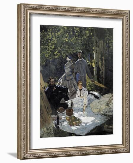 Dejeuner Sur L'Herbe, Chailly (The Luncheon on the Grass)-Claude Monet-Framed Art Print