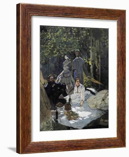 Dejeuner Sur L'Herbe, Chailly (The Luncheon on the Grass)-Claude Monet-Framed Art Print