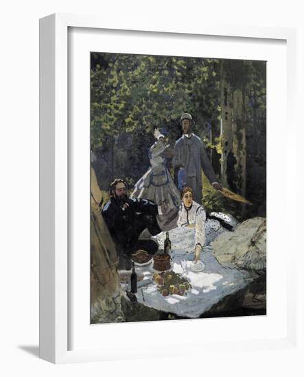 Dejeuner Sur L'Herbe, Chailly (The Luncheon on the Grass)-Claude Monet-Framed Art Print