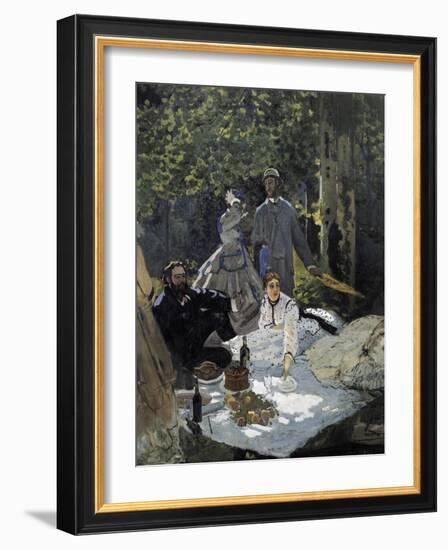 Dejeuner Sur L'Herbe, Chailly (The Luncheon on the Grass)-Claude Monet-Framed Art Print