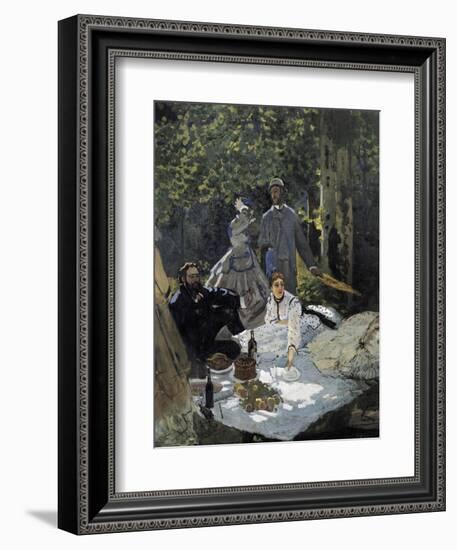 Dejeuner Sur L'Herbe, Chailly (The Luncheon on the Grass)-Claude Monet-Framed Premium Giclee Print