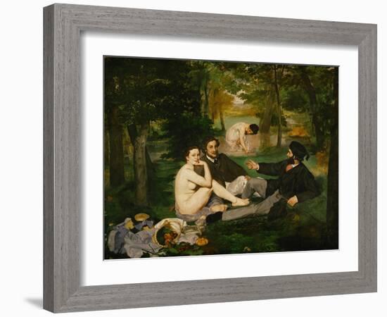 Dejeuner Sur L'Herbe (Luncheon on the Grass), 1863-Edouard Manet-Framed Giclee Print