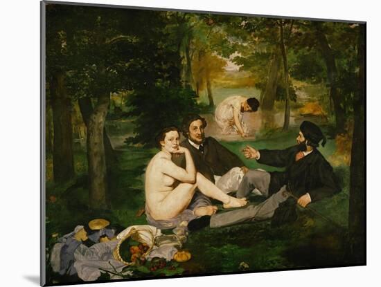Dejeuner Sur L'Herbe (Luncheon on the Grass), 1863-Edouard Manet-Mounted Giclee Print