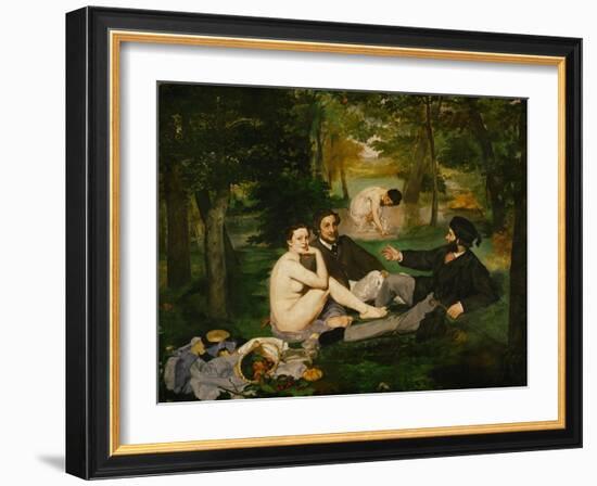 Dejeuner Sur L'Herbe (Luncheon on the Grass), 1863-Edouard Manet-Framed Giclee Print