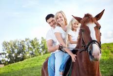 Family on a Horse-Deklofenak-Framed Photographic Print