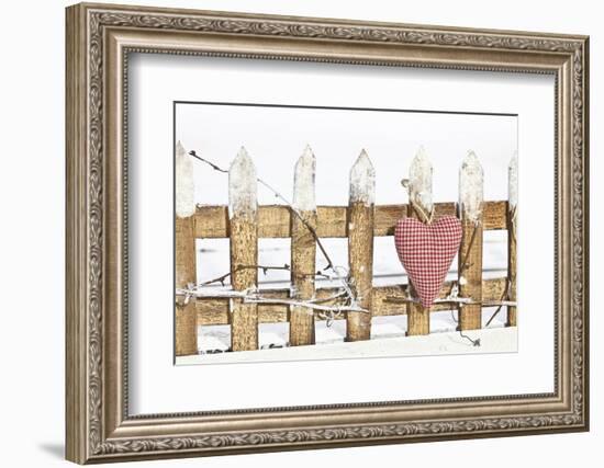 Deko Fence and Checked Heart-Andrea Haase-Framed Photographic Print