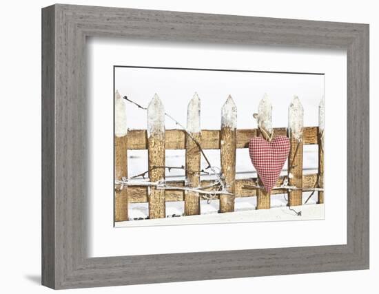 Deko Fence and Checked Heart-Andrea Haase-Framed Photographic Print