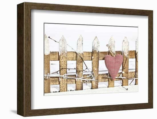 Deko Fence and Checked Heart-Andrea Haase-Framed Photographic Print