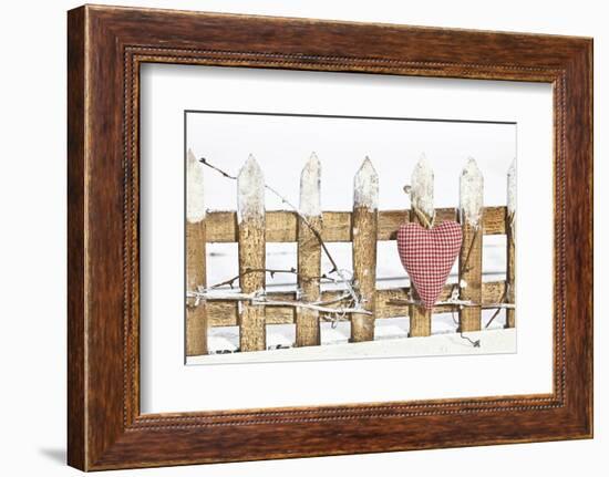 Deko Fence and Checked Heart-Andrea Haase-Framed Photographic Print