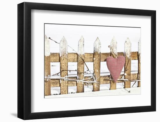 Deko Fence and Checked Heart-Andrea Haase-Framed Photographic Print