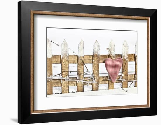 Deko Fence and Checked Heart-Andrea Haase-Framed Photographic Print