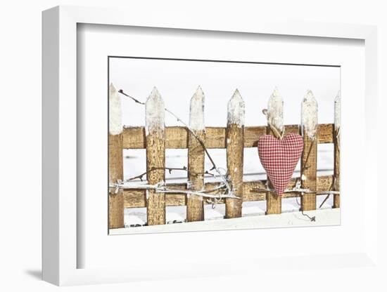 Deko Fence and Checked Heart-Andrea Haase-Framed Photographic Print