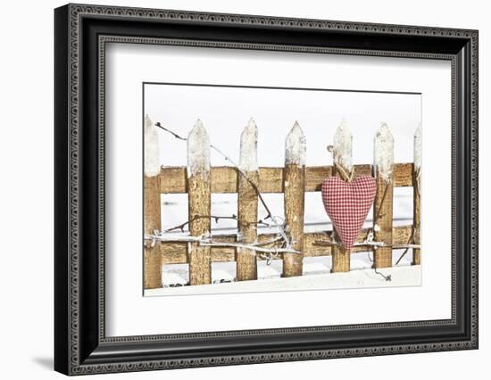 Deko Fence and Checked Heart-Andrea Haase-Framed Photographic Print