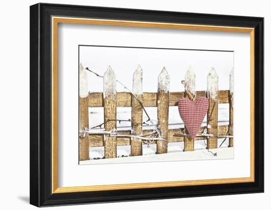 Deko Fence and Checked Heart-Andrea Haase-Framed Photographic Print