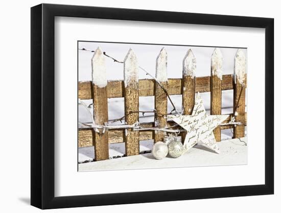 Deko Fence with Star-Andrea Haase-Framed Photographic Print