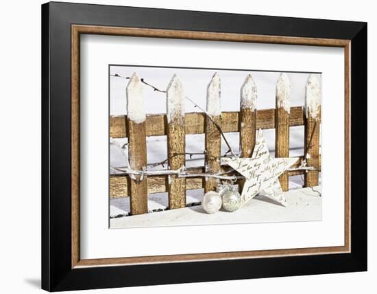 Deko Fence with Star-Andrea Haase-Framed Photographic Print