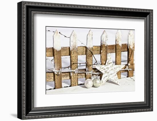 Deko Fence with Star-Andrea Haase-Framed Photographic Print