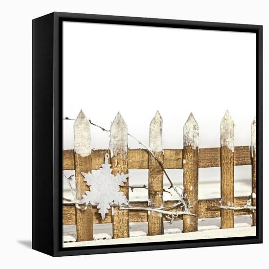 Deko Fence with Star-Andrea Haase-Framed Premier Image Canvas