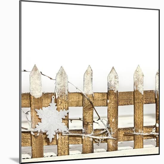 Deko Fence with Star-Andrea Haase-Mounted Photographic Print