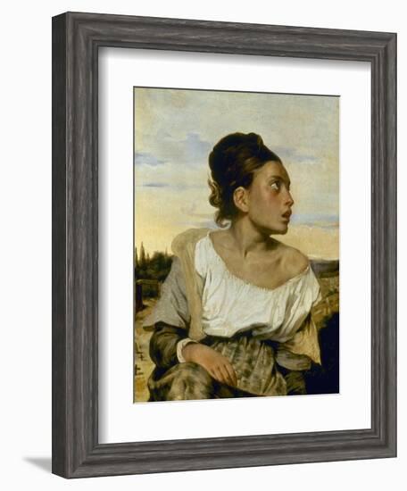 Delacroix: Orphan, 1824-Eugene Delacroix-Framed Giclee Print