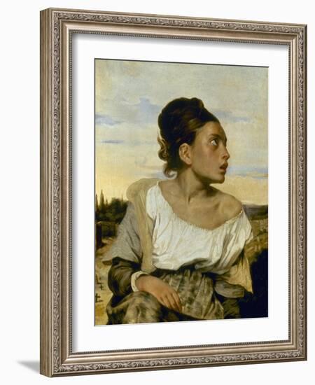 Delacroix: Orphan, 1824-Eugene Delacroix-Framed Giclee Print