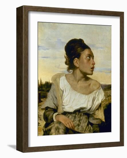 Delacroix: Orphan, 1824-Eugene Delacroix-Framed Giclee Print