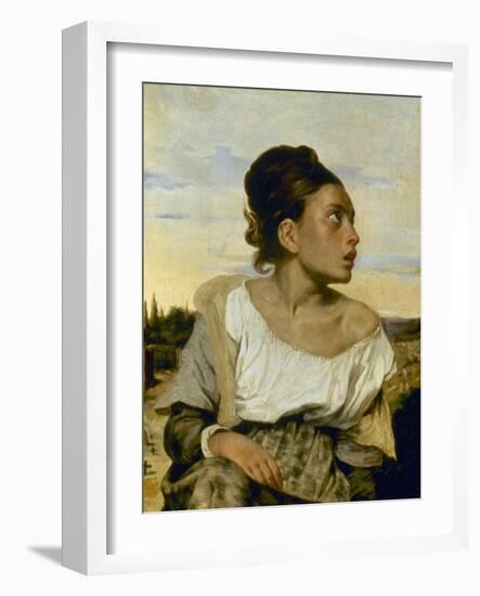 Delacroix: Orphan, 1824-Eugene Delacroix-Framed Giclee Print