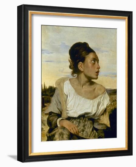 Delacroix: Orphan, 1824-Eugene Delacroix-Framed Giclee Print