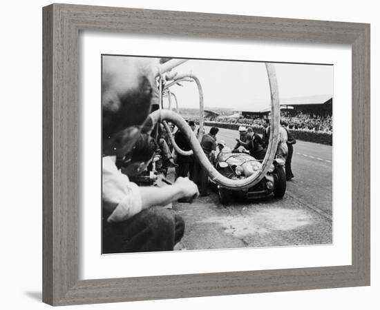 Delahaye 175S in the Pits, Le Mans, France, 1951-null-Framed Photographic Print