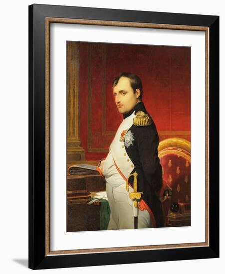 Delaroche, Portrait de l'empereur Napol? 1er dans son cabinet-Paul Delaroche-Framed Giclee Print