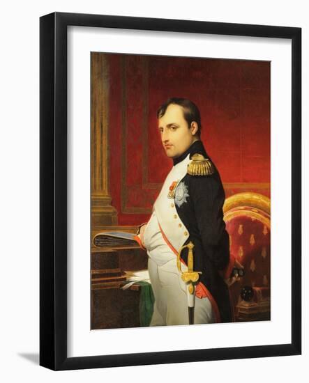 Delaroche, Portrait de l'empereur Napol? 1er dans son cabinet-Paul Delaroche-Framed Giclee Print