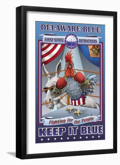 Delaware Blue, Fighting for the People-Richard Kelly-Framed Art Print