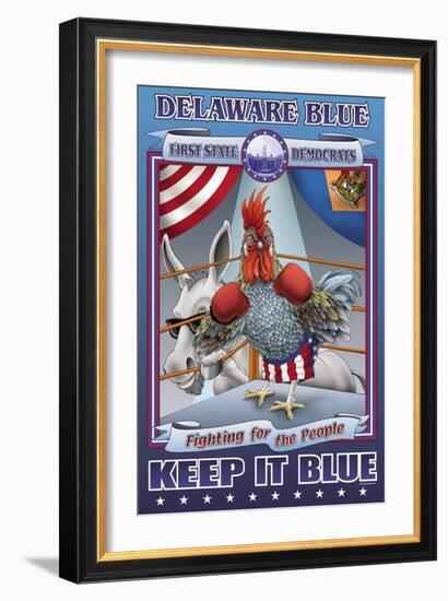 Delaware Blue, Fighting for the People-Richard Kelly-Framed Art Print