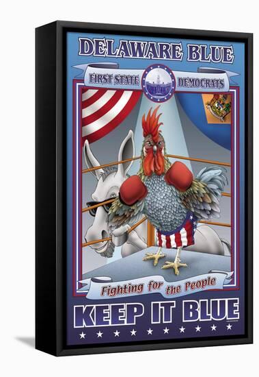 Delaware Blue, Fighting for the People-Richard Kelly-Framed Stretched Canvas