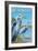 Delaware Blue Herons Scene-Lantern Press-Framed Art Print