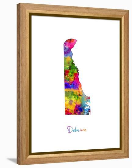 Delaware Map-Michael Tompsett-Framed Stretched Canvas