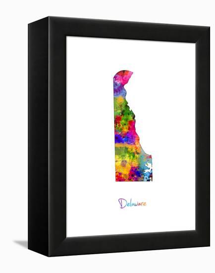 Delaware Map-Michael Tompsett-Framed Stretched Canvas