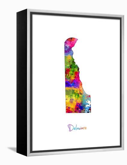 Delaware Map-Michael Tompsett-Framed Stretched Canvas