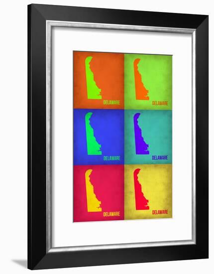 Delaware Pop Art Map 1-NaxArt-Framed Art Print