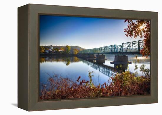 Delaware River Bridge-George Oze-Framed Premier Image Canvas