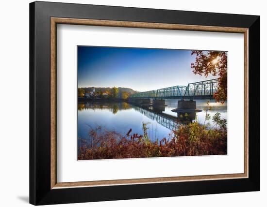 Delaware River Bridge-George Oze-Framed Photographic Print