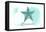 Delaware - Starfish - Teal - Coastal Icon-Lantern Press-Framed Stretched Canvas